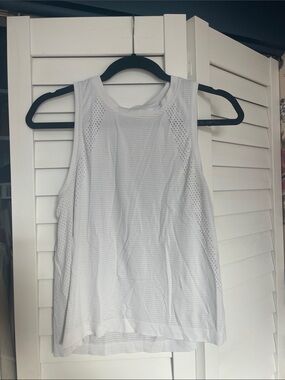 lululemon athletica White Perforated Performance Tank